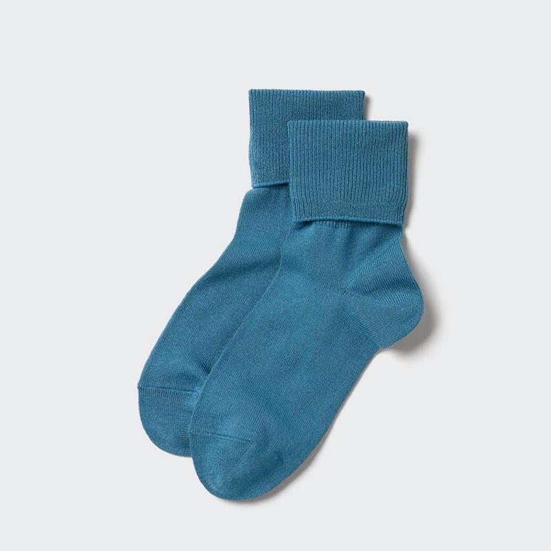 Uniqlo HEATTECH (2-Way) Women Socks Tights Blue  US |  MDNA-45301