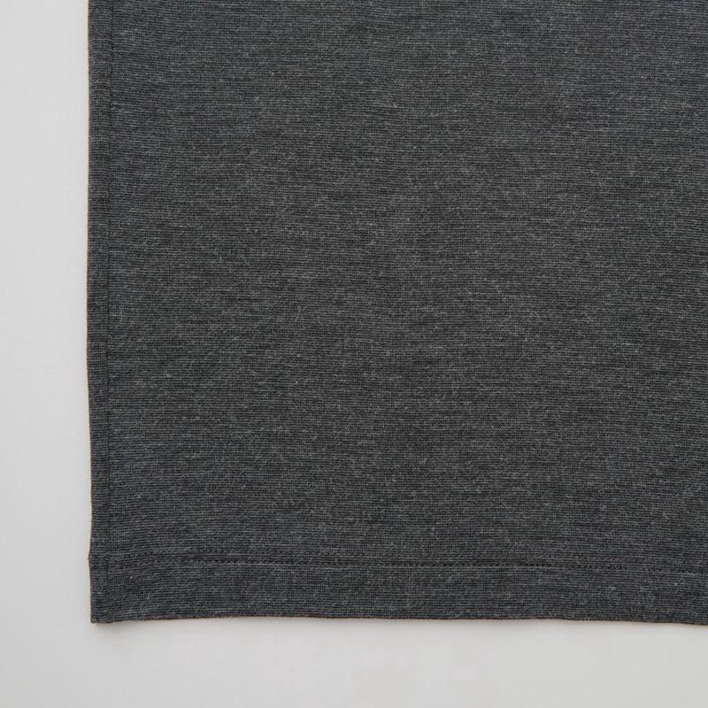 Uniqlo HEATTECH Crew Neck Men T-Shirt Dark Grey  US |  HGKW-70816