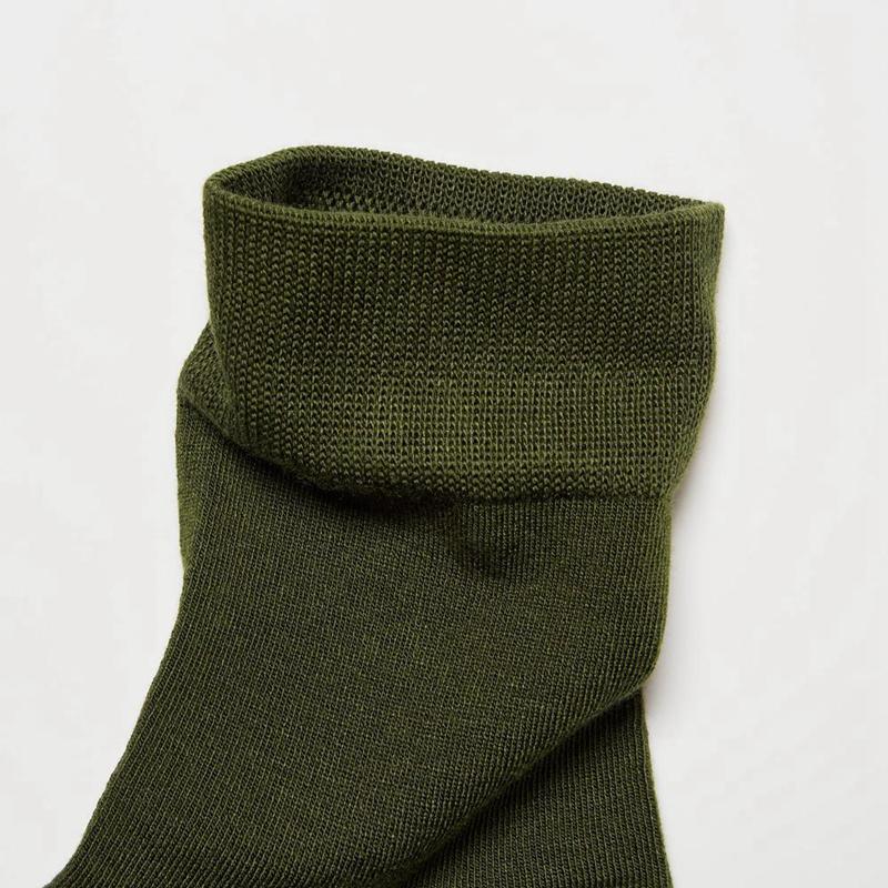 Uniqlo HEATTECH (Crew Relax) Women Socks Tights Olive  US |  ZXWN-03487