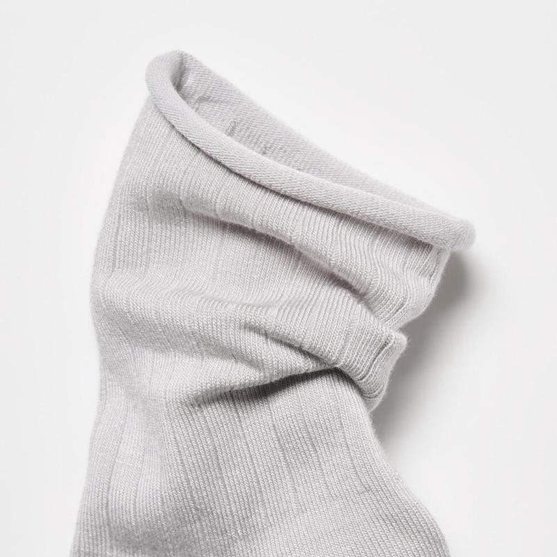 Uniqlo HEATTECH (Crew Roll) Women Socks Tights Light Grey  US |  PNSI-92580