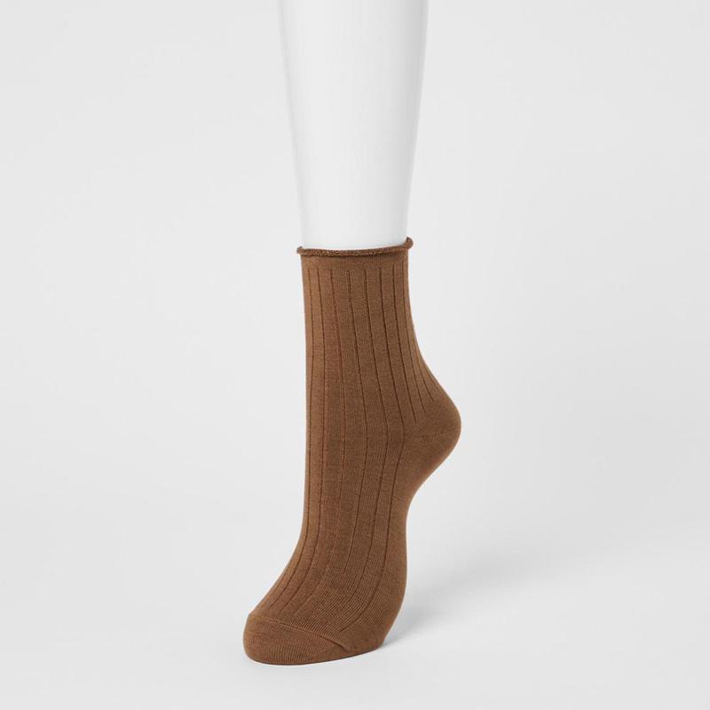 Uniqlo HEATTECH (Crew) Women Socks Tights Black  US |  RVWK-03759