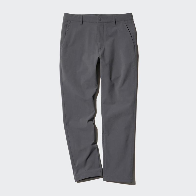 Uniqlo HEATTECH Easy (2-Way Stretch) Men Trousers Grey  US |  ZBQV-65971