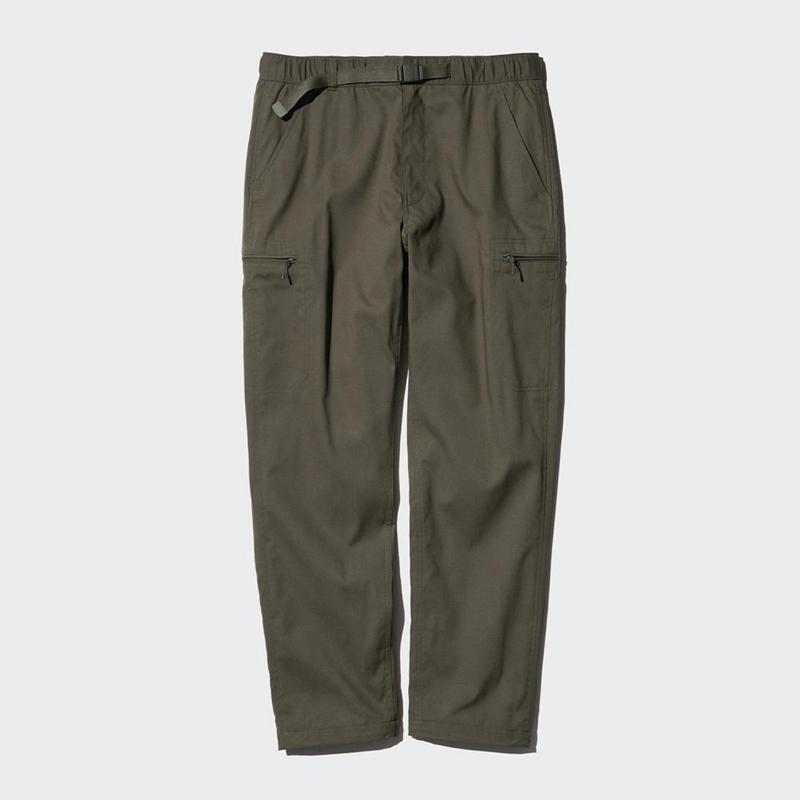 Uniqlo HEATTECH Easy (Long) Men Trousers Olive  US |  DVJG-79586