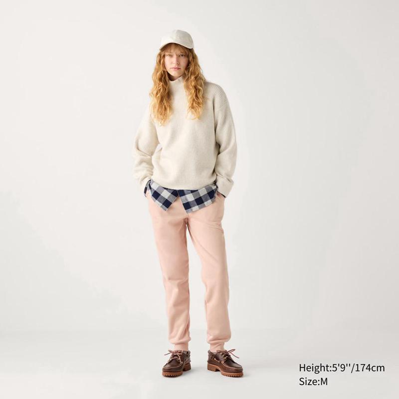 Uniqlo HEATTECH Fleece Lined (Long) Women Joggers Pink  US |  KXLT-29370