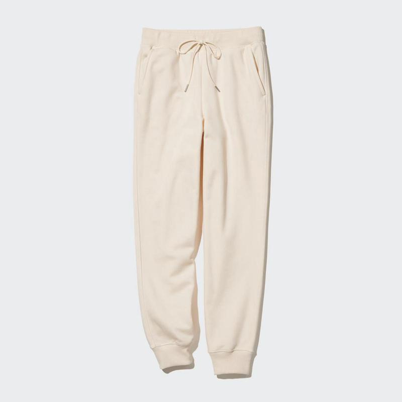 Uniqlo HEATTECH Fleece Lined Women Joggers Off White  US |  OJKN-08724