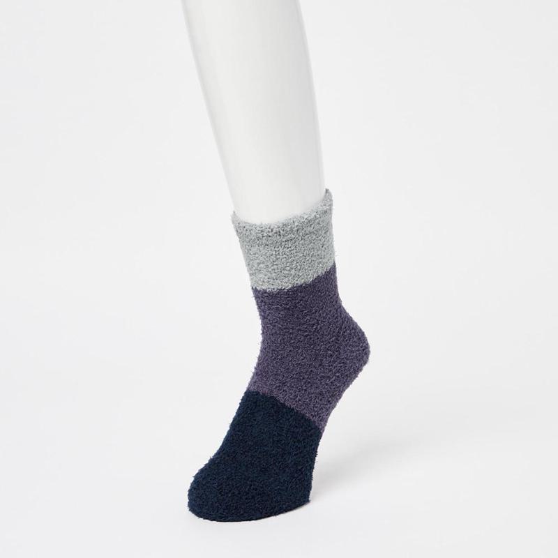 Uniqlo HEATTECH (Fluffy) Men Socks Grey  US |  FDLI-39758