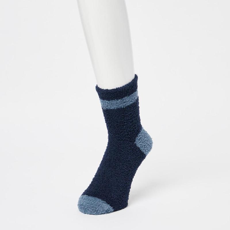 Uniqlo HEATTECH Half (Fluffy Lining) Men Socks Blue  US |  GRWF-42036