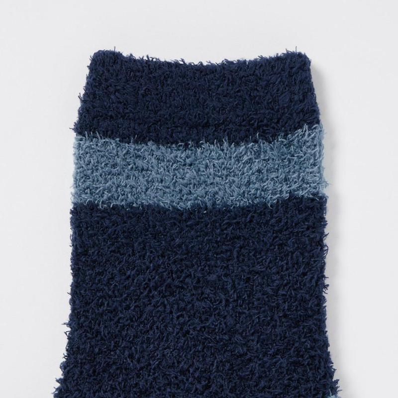 Uniqlo HEATTECH Half (Fluffy Lining) Men Socks Blue  US |  GRWF-42036