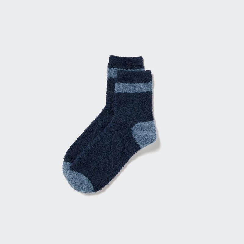 Uniqlo HEATTECH Half (Fluffy Lining) Men Socks Blue  US |  GRWF-42036