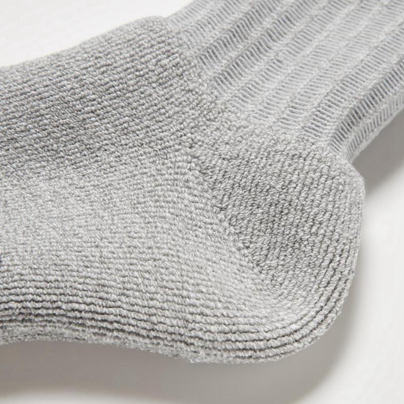 Uniqlo HEATTECH (Half Length, Pile) Men Socks Dark Grey  US |  BXNW-65097