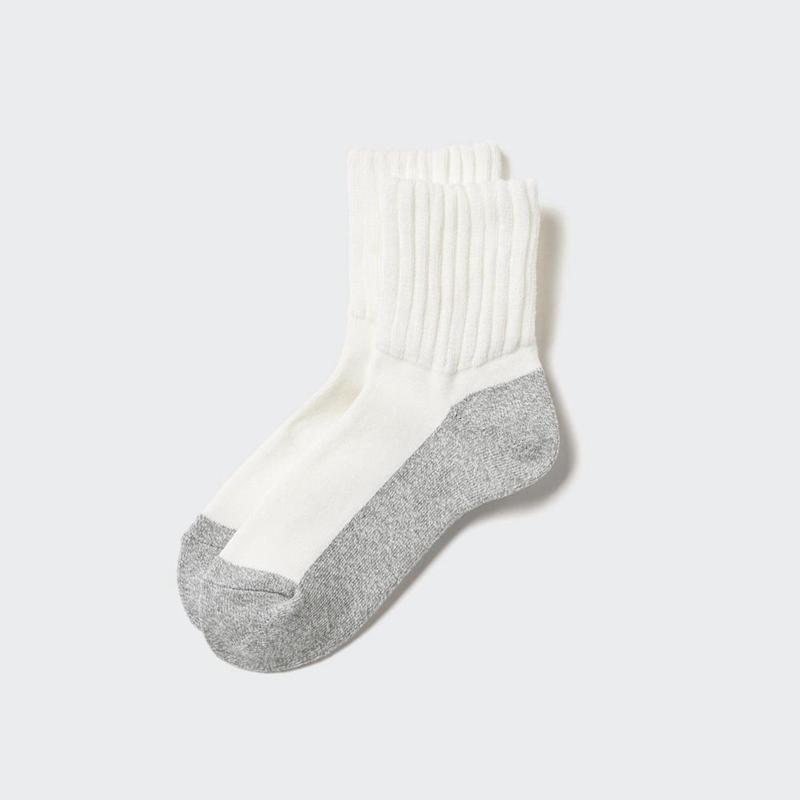 Uniqlo HEATTECH (Half Length, Pile, Soft Fit) Men Socks Off White  US |  VUEZ-05732