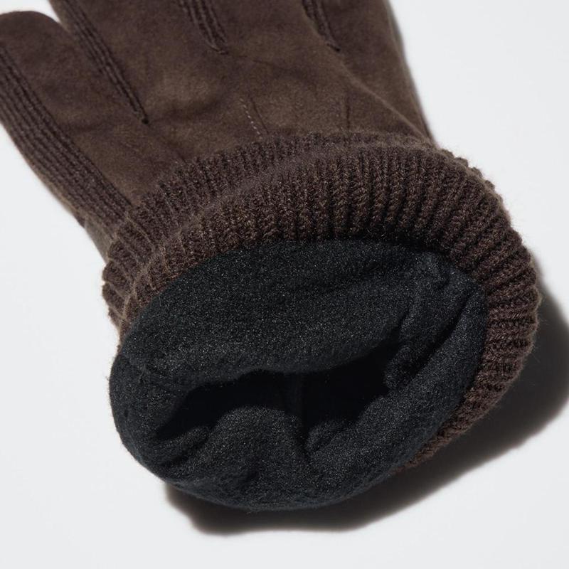 Uniqlo HEATTECH Lined Men Gloves Black  US |  ZEKA-47359