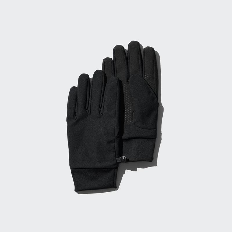 Uniqlo HEATTECH Lined Men Gloves Black  US |  PODF-82309