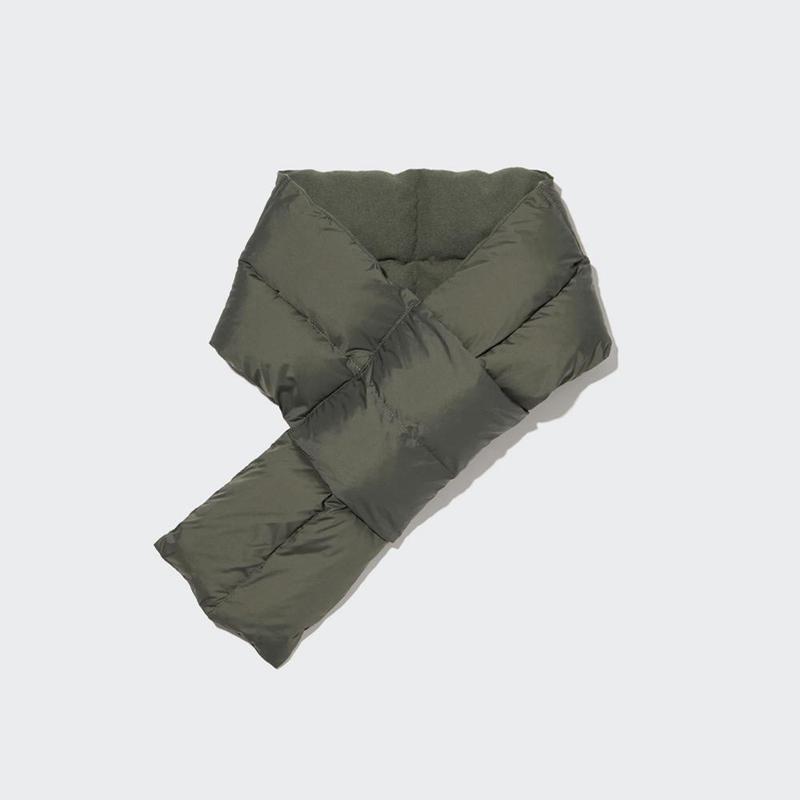 Uniqlo HEATTECH Lined Padded Men Scarf Olive  US |  TBMI-12643