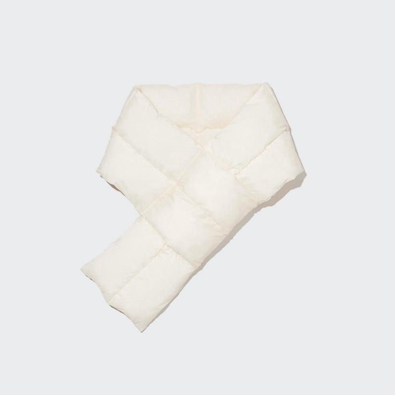 Uniqlo HEATTECH Lined Padded Women Scarf Off White  US |  YBSL-06152