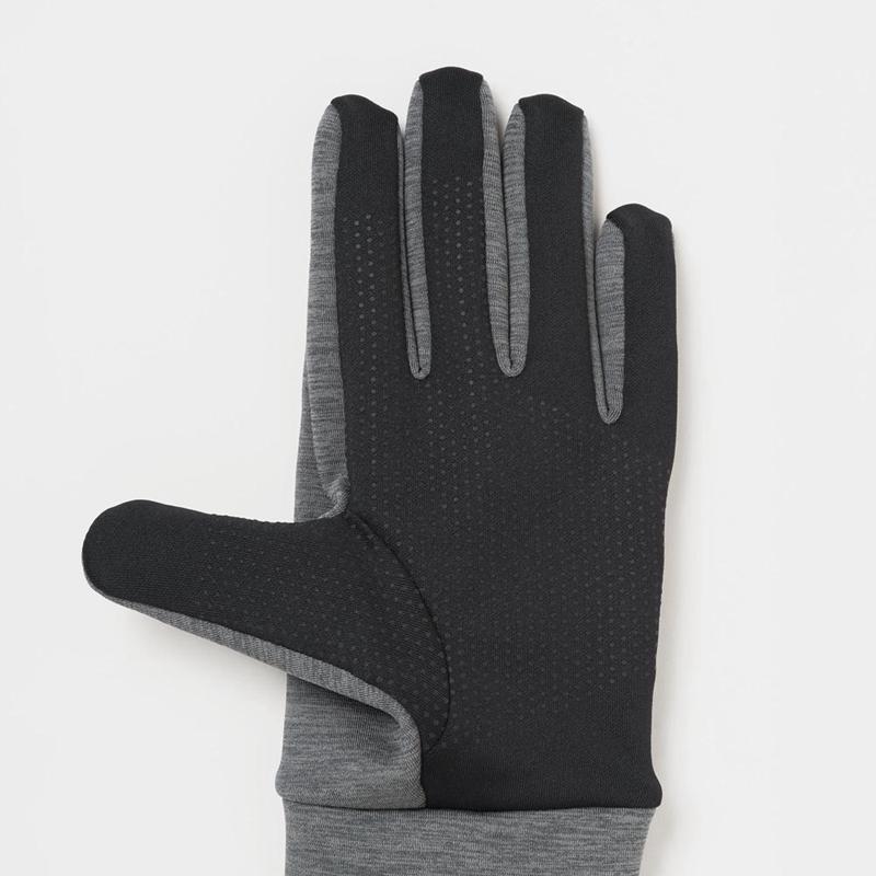 Uniqlo HEATTECH Lined Stretch Men Gloves Grey  US |  JINM-10536