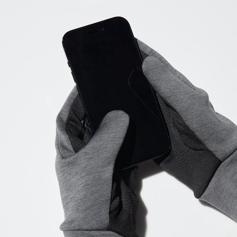 Uniqlo HEATTECH Lined (Stretch) Men Gloves Grey  US |  VORC-09134