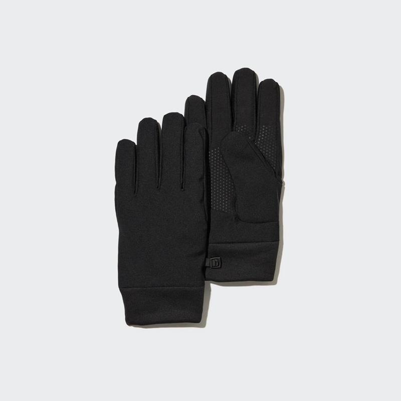 Uniqlo HEATTECH Lined Touchscreen Men Gloves Black  US |  AYDG-59610