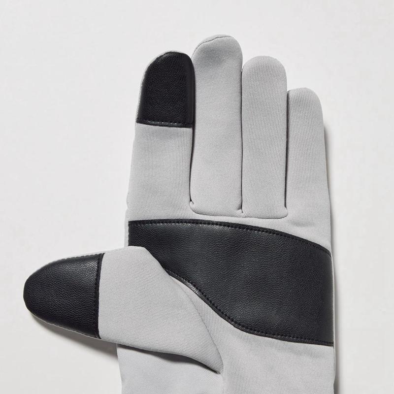 Uniqlo HEATTECH Lined Touchscreen Women Gloves Light Grey  US |  MONK-84651