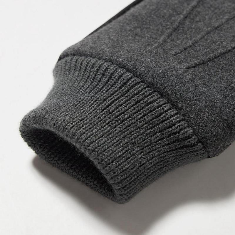 Uniqlo HEATTECH Lined Tweed Men Gloves Grey  US |  GQBF-68712