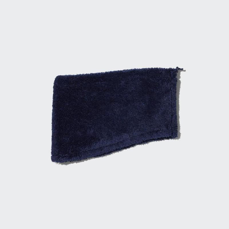 Uniqlo HEATTECH Neck Warmer (Fluffy Fleece) Men Scarf Navy  US |  WDBR-15806