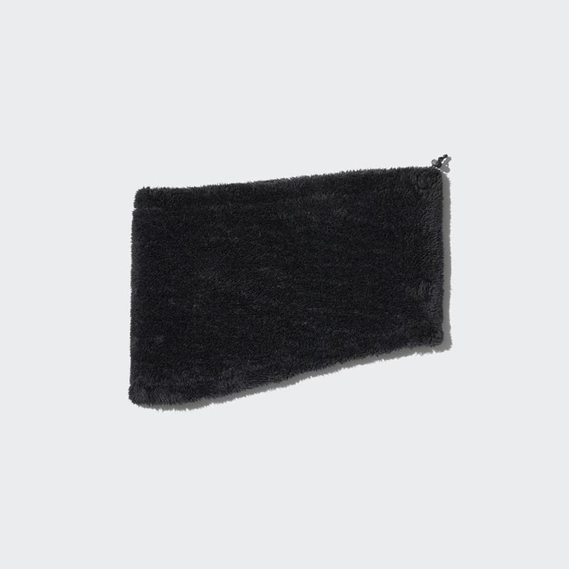 Uniqlo HEATTECH Neck Warmer (Fluffy Fleece) Men Scarf Black  US |  SUAJ-39761