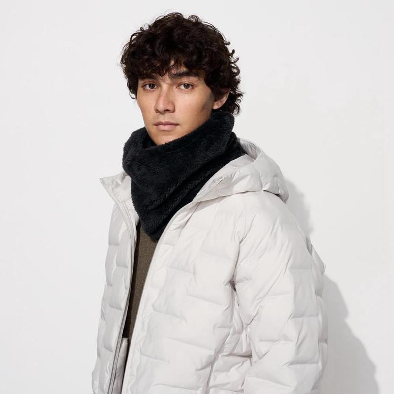 Uniqlo HEATTECH Neck Warmer (Fluffy Fleece) Men Scarf Off White  US |  WCNA-50864