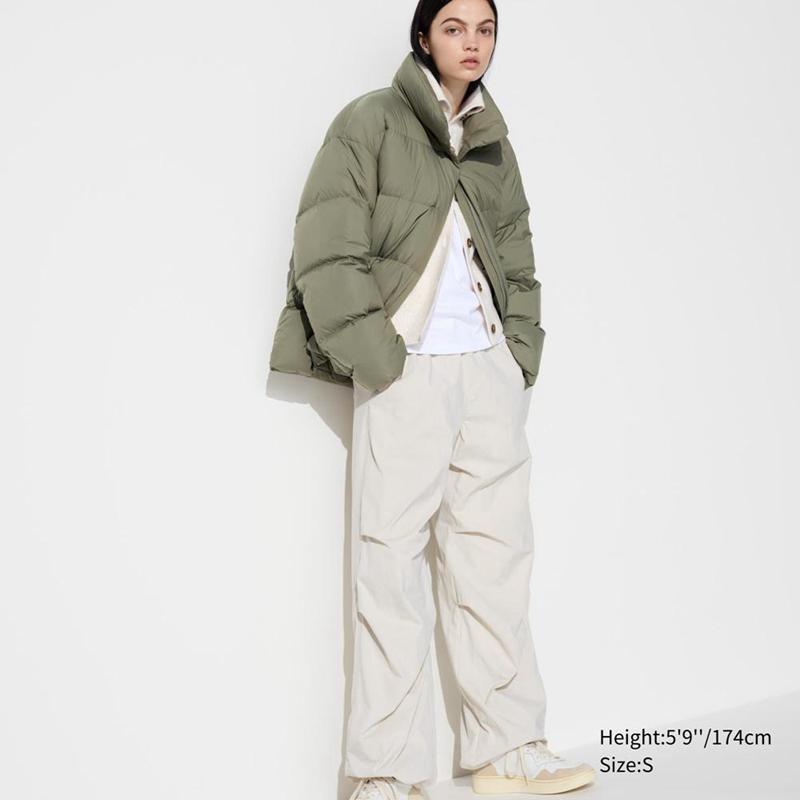 Uniqlo HEATTECH Parachute (Long) Women Trousers Natural  US |  JOGS-82901