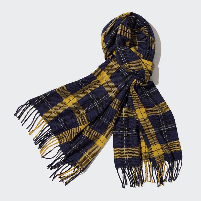 Uniqlo HEATTECH Patterned Men Scarf Yellow  US |  JMIZ-35790