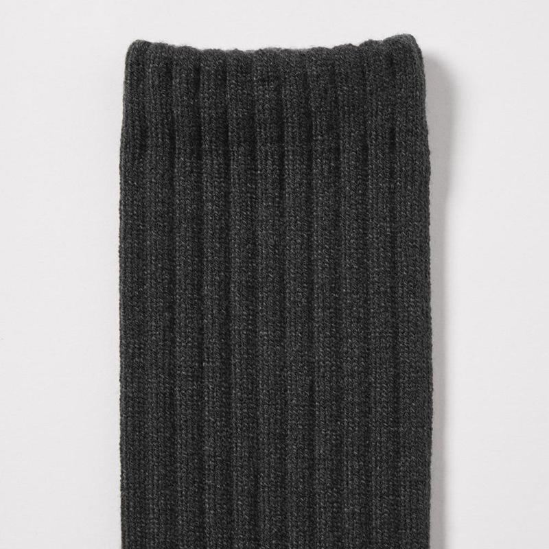 Uniqlo HEATTECH (Pile) Men Socks Black  US |  QVRX-74063