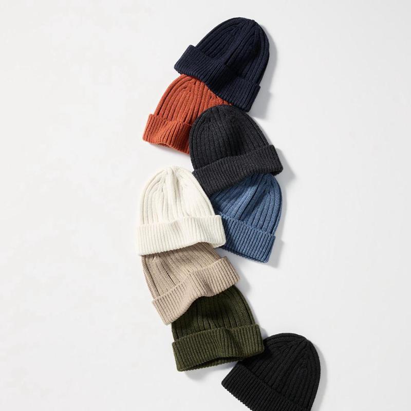 Uniqlo HEATTECH Ribbed Beanie Men Beanie Beige  US |  KFWL-84750