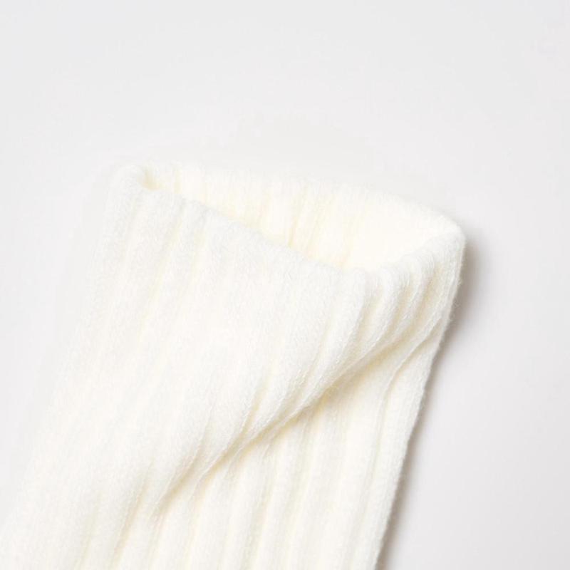 Uniqlo HEATTECH (Ribbed Pile) Women Socks Tights Off White  US |  ETRY-53749