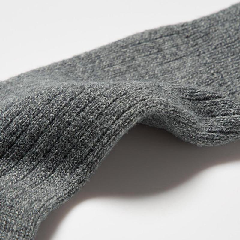 Uniqlo HEATTECH (Ribbed) Women Socks Tights Grey  US |  FUTA-64821