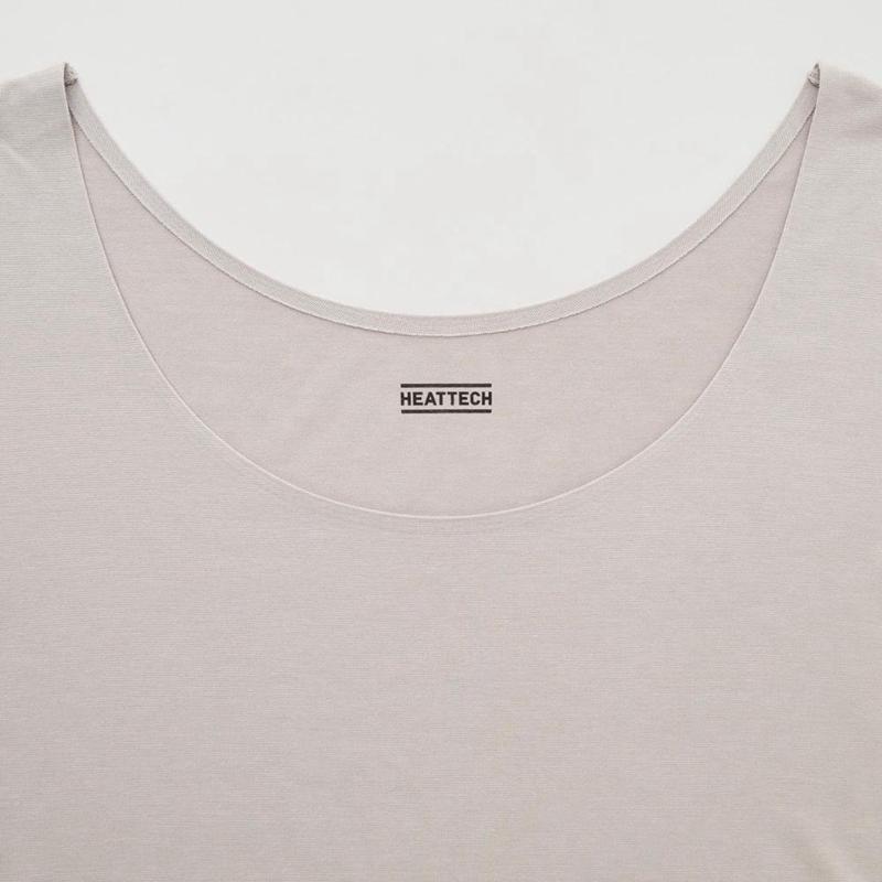 Uniqlo HEATTECH Scoop Neck Women T-Shirts Wine  US |  RWEI-69508