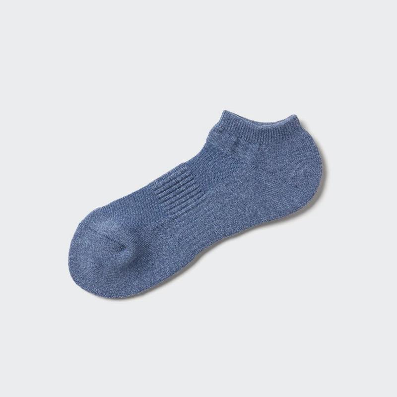 Uniqlo HEATTECH (Short, Pile) Men Socks Blue  US |  OVHT-40962