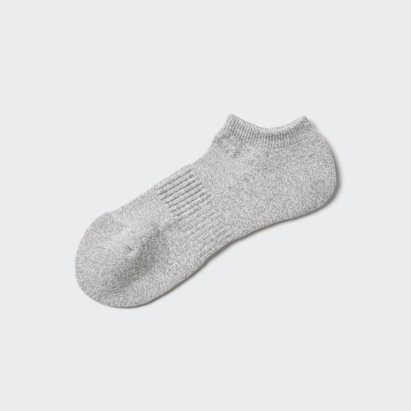 Uniqlo HEATTECH (Short, Pile) Men Socks Grey  US |  YETK-48905