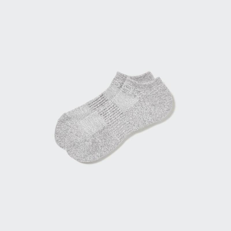 Uniqlo HEATTECH Short (Pile) Men Socks Grey  US |  WDHO-73528