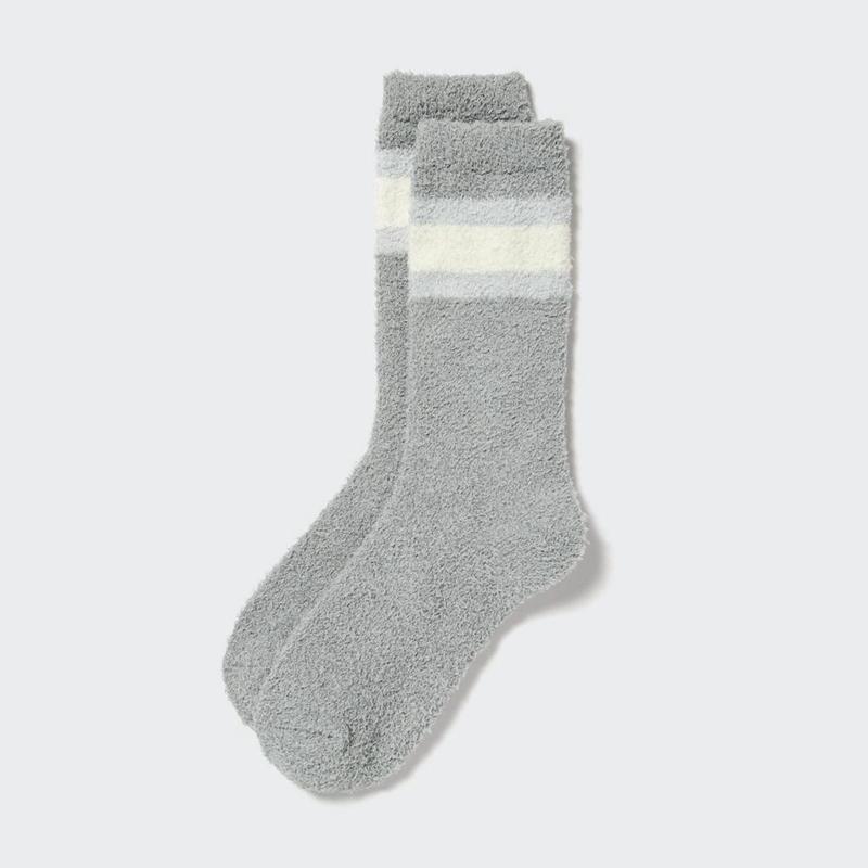 Uniqlo HEATTECH Soft Fluffy Thermal Women Socks Tights Grey  US |  KXWC-42506