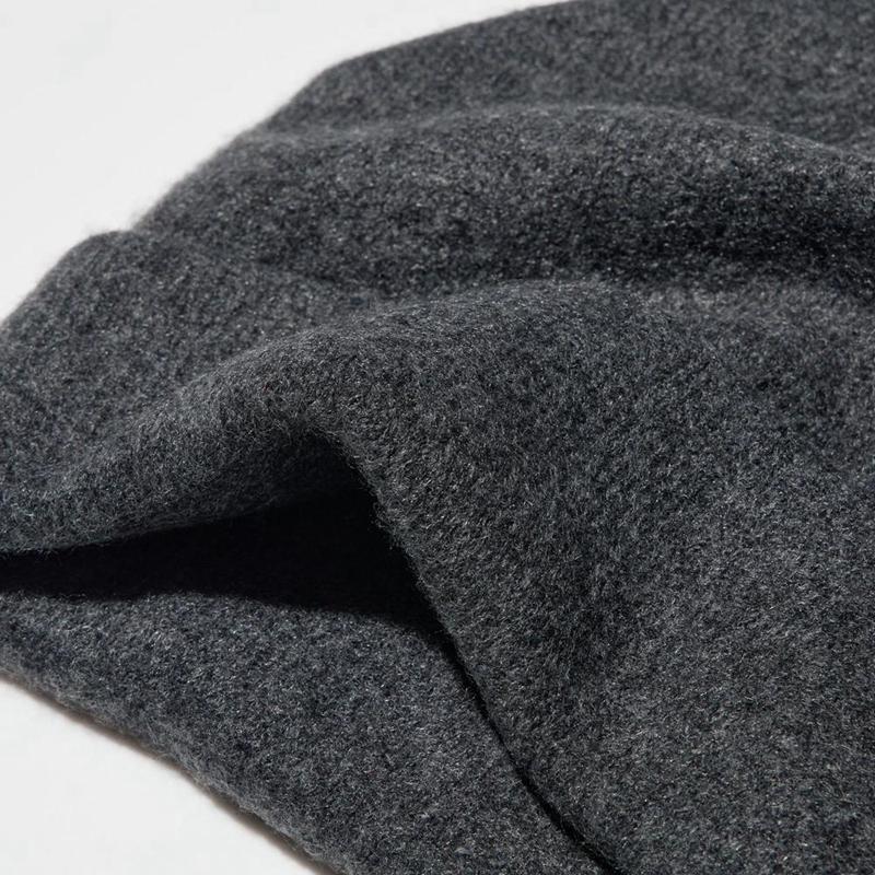 Uniqlo HEATTECH Soufflé Yarn Beanie Men Beanie Dark Grey  US |  VDIF-85397