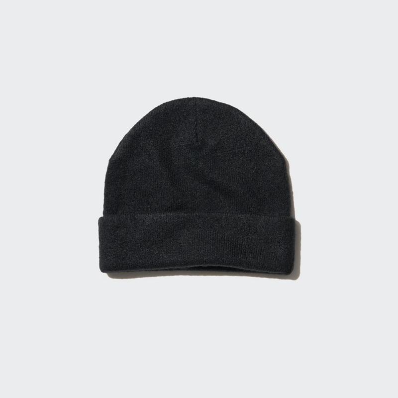 Uniqlo HEATTECH Soufflé Yarn Beanie Men Beanie Black  US |  JGYU-89210