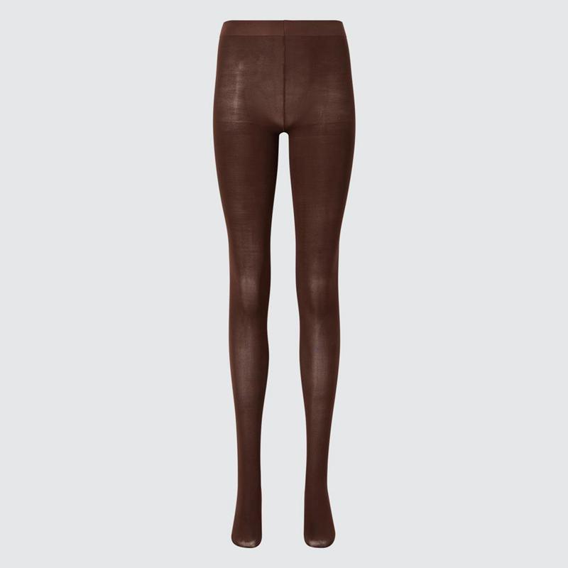 Uniqlo HEATTECH Tights Women Socks Tights Brown  US |  MPCZ-89416