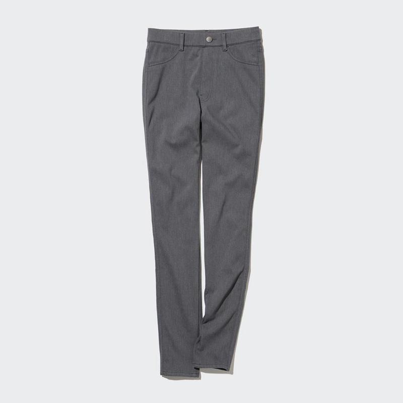 Uniqlo HEATTECH Ultra Stretch High Rise (Long) Women Leggings Grey  US |  IKVX-37429