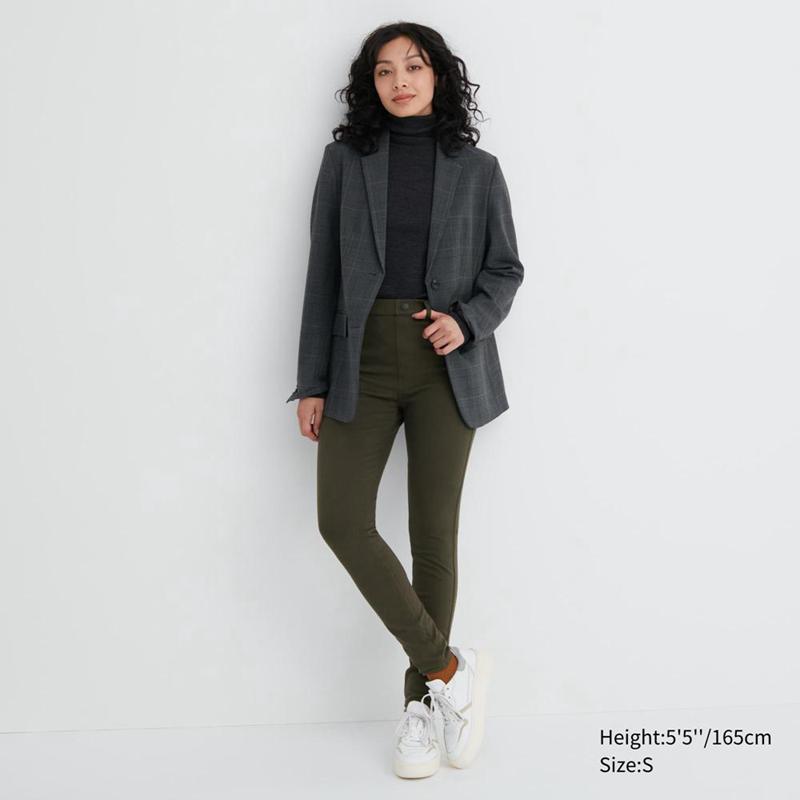 Uniqlo HEATTECH Ultra Stretch High Rise Women Leggings Olive  US |  PMXR-61784