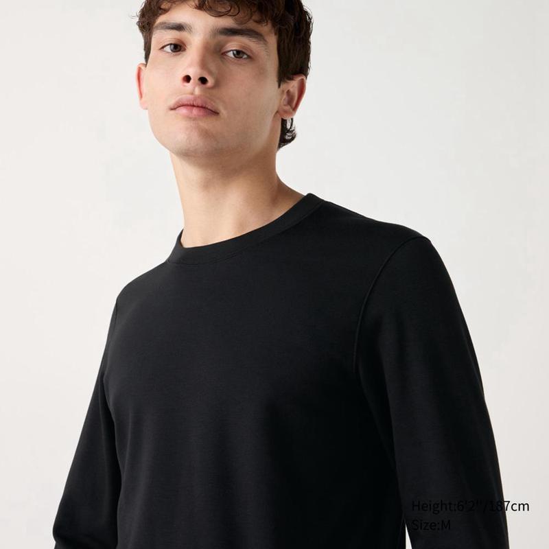 Uniqlo HEATTECH Ultra Warm Crew Neck Men T-Shirt Black  US |  HSUW-52930