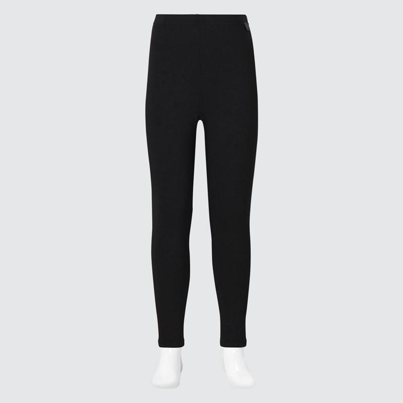 Uniqlo HEATTECH Ultra Warm Kids' Leggings Black  US |  BUKO-64932