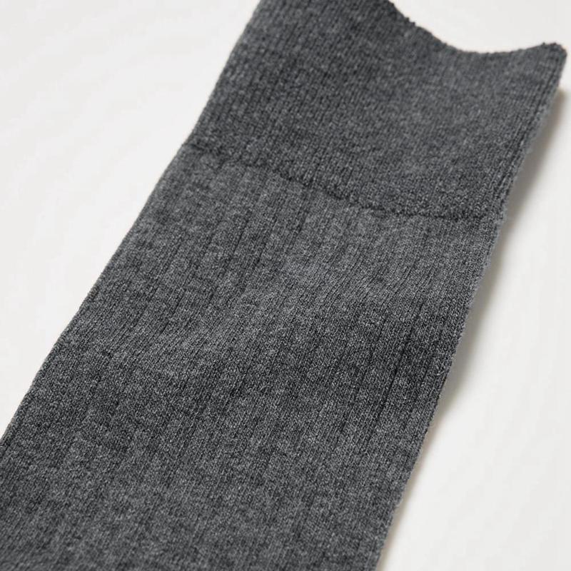 Uniqlo HEATTECH (Wide Ribbed) Men Socks Black  US |  ECPW-28956