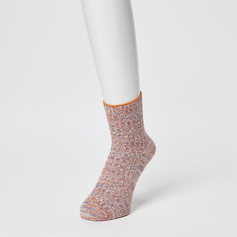 Uniqlo Half (Mélange) Men Socks Navy  US |  AOLW-03642