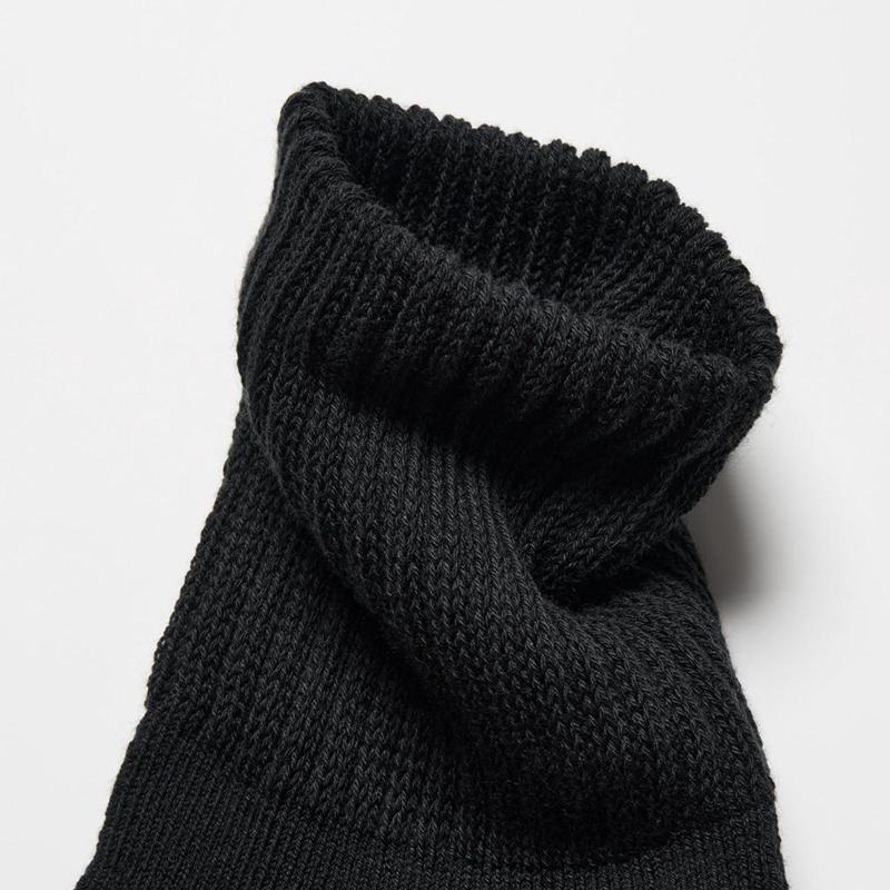 Uniqlo Half (Soft Pile) Men Socks Black  US |  KCLR-26084