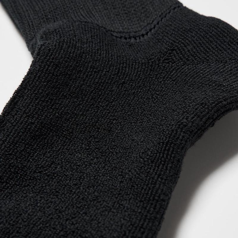 Uniqlo Half (Soft Pile) Men Socks Black  US |  KCLR-26084