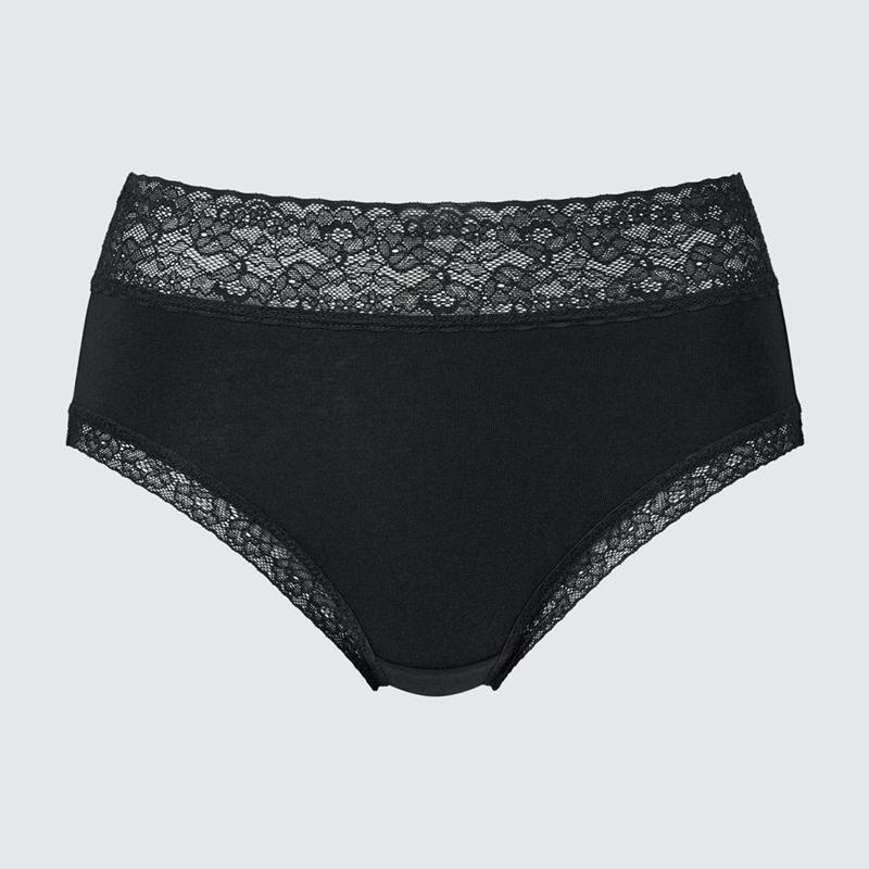 Uniqlo High Rise Women Briefs Black  US |  BIEK-18654